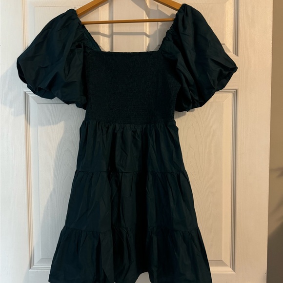 Entro Women’s Puff Sleeve Tiered Mini Dress Size Medium - Picture 2 of 5